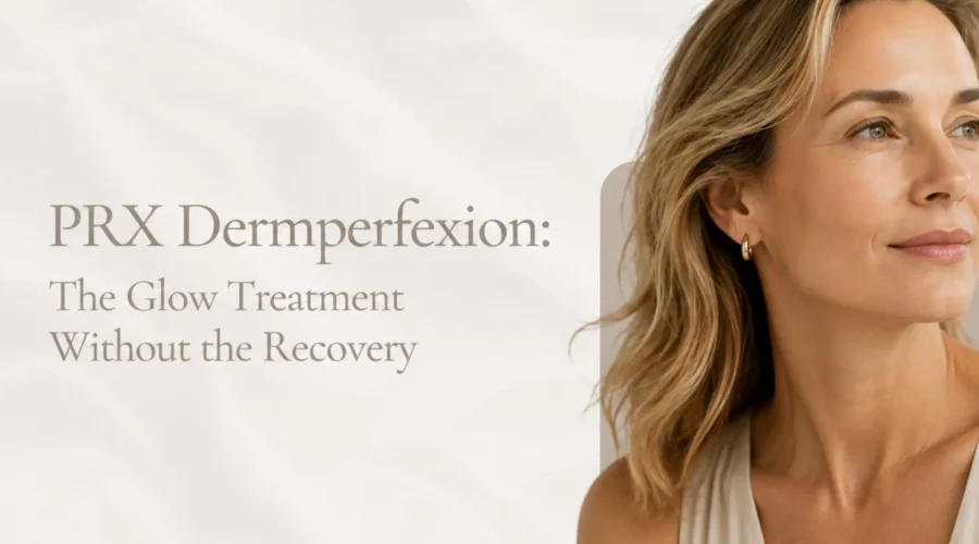 Woman with glowing healthy skin representing PRX Derm Perfexion skin rejuvenation treatment with no downtime at ACTA Aesthetics MedSpa