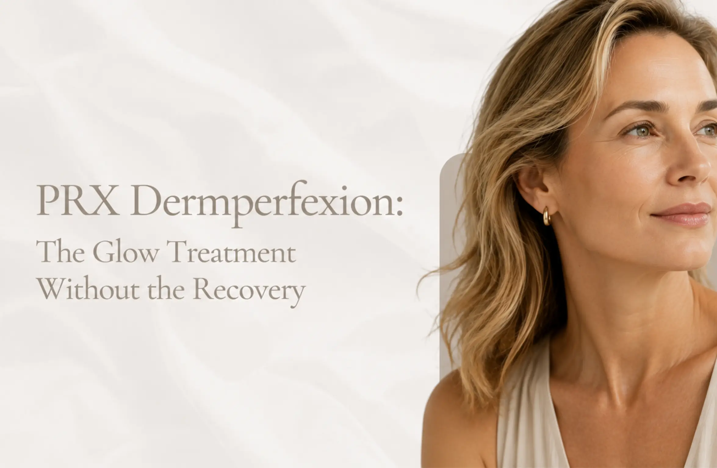 Woman with glowing healthy skin representing PRX Derm Perfexion skin rejuvenation treatment with no downtime at ACTA Aesthetics MedSpa