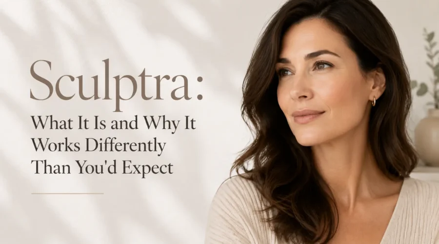 Woman with natural-looking facial volume representing Sculptra collagen-stimulating treatment